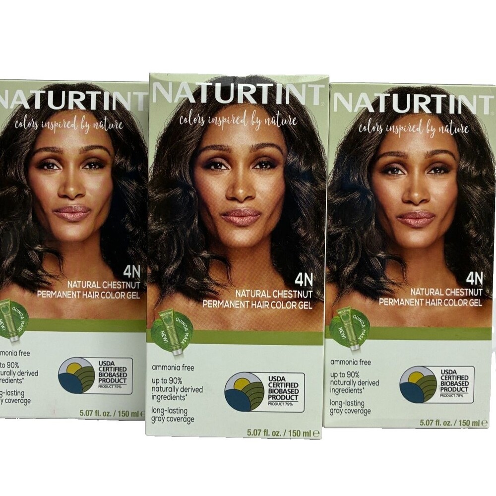 Naturtint 4N Permanent Hair Color Gel Natural Chestnut Brown 3 Pack